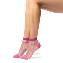 Load image into Gallery viewer, PRIMULA CALZA CORTISSIMA VELATA CON POIS