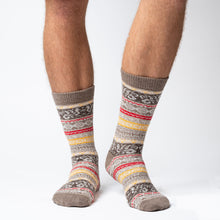 Carica l'immagine nel visualizzatore di Gallery, LARS CALZA CORTA IN LANA E CASHMERE CON DISEGNO NORDICO