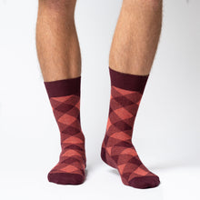 Load image into Gallery viewer, LUKE JACQUARD CALZA CORTA IN COTONE SOFT CON DISEGNO A ROMBI