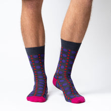 Load image into Gallery viewer, BUBBLES CALZA CORTA IN PURA LANA MERINOS FANTASIA BOLLE