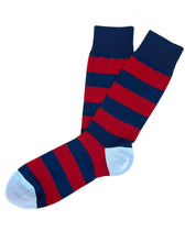 Load image into Gallery viewer, BIG STRIPE CALZA CORTA IN COTONE FILO DI SCOZIA