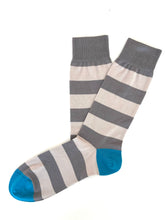 Load image into Gallery viewer, BIG STRIPE CALZA CORTA IN COTONE FILO DI SCOZIA