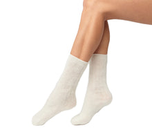 Load image into Gallery viewer, REGINA CALZA CORTA A COSTE IN SOFFICE MOHAIR TAGLIO LASER