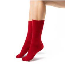 Carica l'immagine nel visualizzatore di Gallery, CASHLASER CALZA CORTA IN LANA E CASHMERE CON MORBIDO POLSINO IN TAGLIO LASER