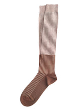 Load image into Gallery viewer, GESSATO BICOLOR CALZA LUNGA IN PURO COTONE COMPACT ZERO PILLING