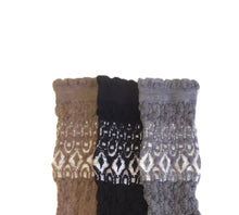 Carica l'immagine nel visualizzatore di Gallery, CAMILLA CALZA CORTA IN LANA E ALPACA RICAMATA