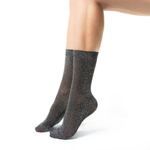 Carica l'immagine nel visualizzatore di Gallery, ADRIANA CALZA CORTA IN LUREX CON MORBIDO POLSINO IN TAGLIO LASER