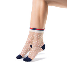 Carica l'immagine nel visualizzatore di Gallery, MIMOSA CALZA CORTA VELATA IN LEGGERO FILO DI PESCA A POIS