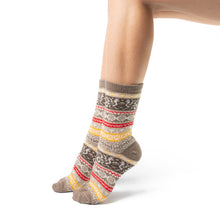 Load image into Gallery viewer, GRETA CALZA CORTA IN LANA E CASHMERE CON DISEGNO NORDICO