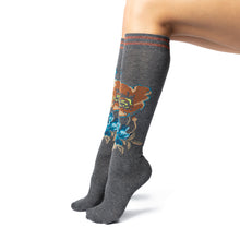 Load image into Gallery viewer, LOREL CALZA LUNGA IN CALDO COTONE CON UN ELEGANTE DISEGNO FLOREALE