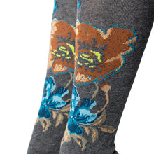 Load image into Gallery viewer, LOREL CALZA LUNGA IN CALDO COTONE CON UN ELEGANTE DISEGNO FLOREALE