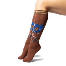 Load image into Gallery viewer, LOREL CALZA LUNGA IN CALDO COTONE CON UN ELEGANTE DISEGNO FLOREALE