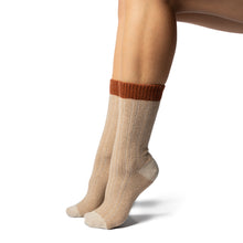 Load image into Gallery viewer, KIM CALZA CORTA IN LANA E CASHMERE CON EFFETTO BICOLOR