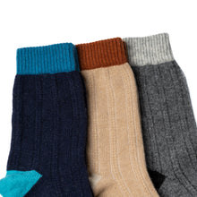 Load image into Gallery viewer, KIM CALZA CORTA IN LANA E CASHMERE CON EFFETTO BICOLOR