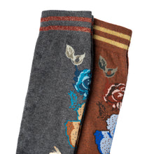 Load image into Gallery viewer, LOREL CALZA LUNGA IN CALDO COTONE CON UN ELEGANTE DISEGNO FLOREALE