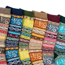 Load image into Gallery viewer, GRETA CALZA CORTA IN LANA E CASHMERE CON DISEGNO NORDICO