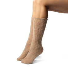 Load image into Gallery viewer, REGINA CALZA CORTA A COSTE IN SOFFICE MOHAIR TAGLIO LASER