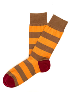 BIG STRIPE CALZA CORTA IN COTONE FILO DI SCOZIA