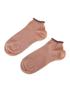 JODY CALZA CORTISSIMA  IN COTONE PURO CON POLSINO IN LUREX