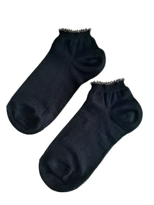 JODY CALZA CORTISSIMA  IN COTONE PURO CON POLSINO IN LUREX