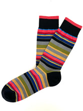 Load image into Gallery viewer, MULTI STRIPE CALZA CORTA IN COTONE FILO DI SCOZIA
